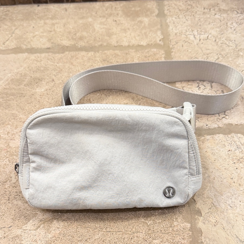 lululemon athletica Light Silver Waist/Crossbody Bag